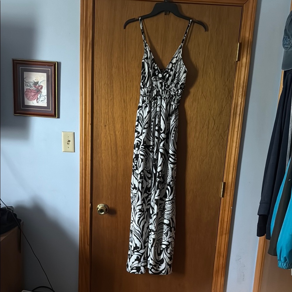 Absolutely❤️It Black and White Maxi Sundress